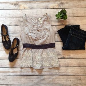 Anthropologie Floreat Partly Cloudy Top sz 2